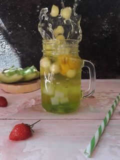 Foto resep Es Jelly Melon Nata De Coco