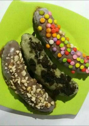 Foto resep Chocolate-Frozen dipped banana