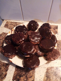 Una foto de Alfajores de chocolate