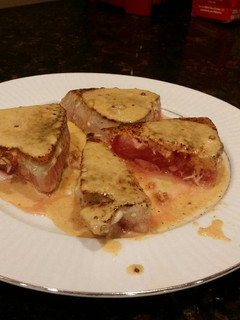 A picture of Brad's Cajun tuna steaks.
