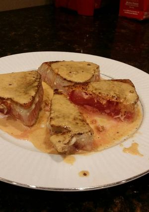 A picture of Brad's Cajun tuna steaks.