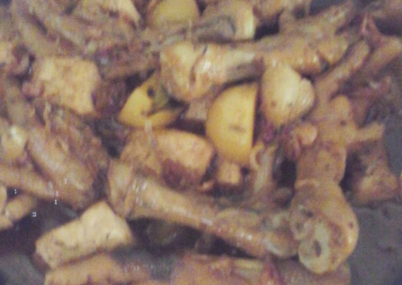 Semur ceker tahu kentang ala q