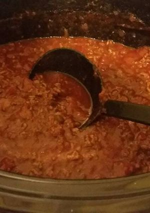 A picture of Crock Pot Bean-Free Chili.