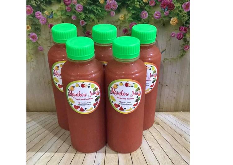 Cara Gampang Membuat Diet Juice Watermelon Strawberry Carrot Apple Turmeric Anti Gagal