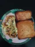 Bread with Cheese Omelette