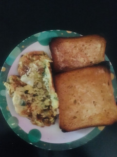A picture of Bread with Cheese Omelette.