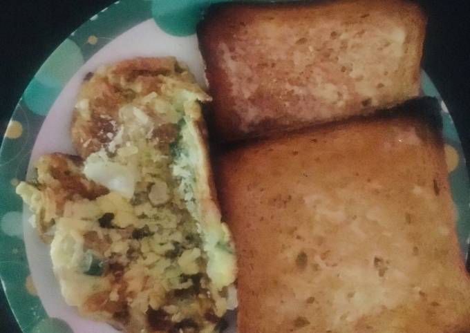 Bread with Cheese Omelette