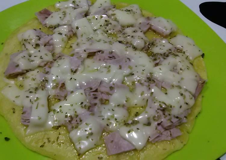 Pizza de harina de arroz sin gluten