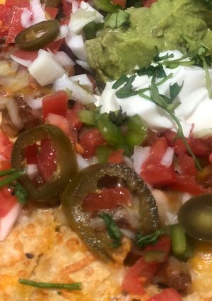 Foto principal de Nachos con chili, pico de gallo y queso (como los de Foster Hollywood)