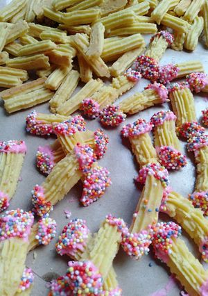 Foto resep Kue kering keju pink