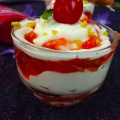 A picture of Strawberry cherry cream truffle.