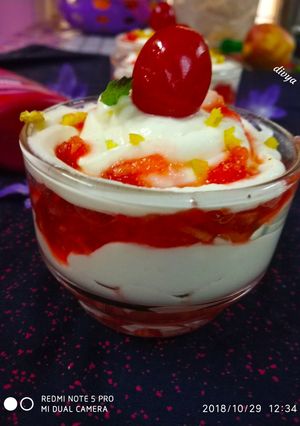 A picture of Strawberry cherry cream truffle.