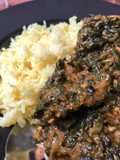 Spinat Hähnchen Curry mit Reis