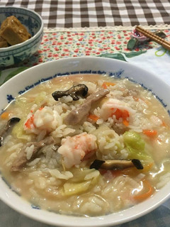蝦仁高麗菜粥 的食譜成品照片