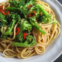 Garlic, Chilli & Soy Sauce Spaghetti with Broccoli A picture of Garlic, Chilli & Soy Sauce Spaghetti with Broccoli.