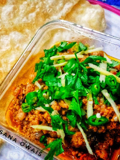 A picture of Khara Masala Qeema.