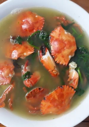 Hình của món Canh rau muống cua đá.