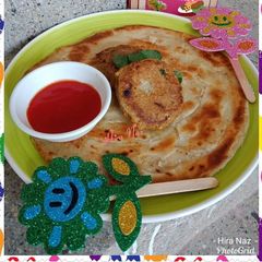 Lachhay Parathay With Shami kabab A picture of Lachhay Parathay With Shami kabab.