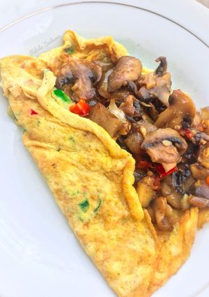 Foto resep Omelette Jamur Kancing (Champignon)
