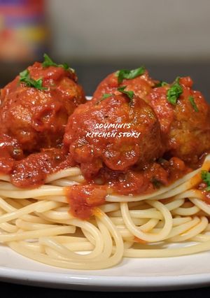 A picture of Spaghetti with Meatballs.