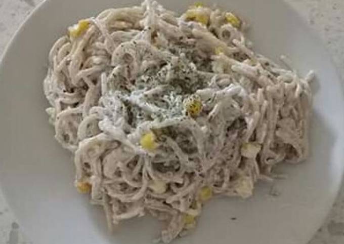 Recipe of Speedy Yoghurt Spaghetti *Vegetarian