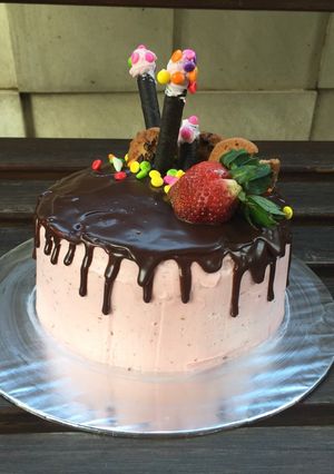 Foto resep Cake with chocolate ganache
