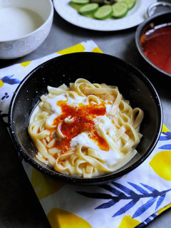 Foto resep PASTA with Tomato Sauce & Garlic Yogurt