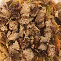 A picture of Simple pork lo mein.