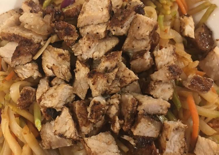 Steps to Make Any-night-of-the-week Simple pork lo mein