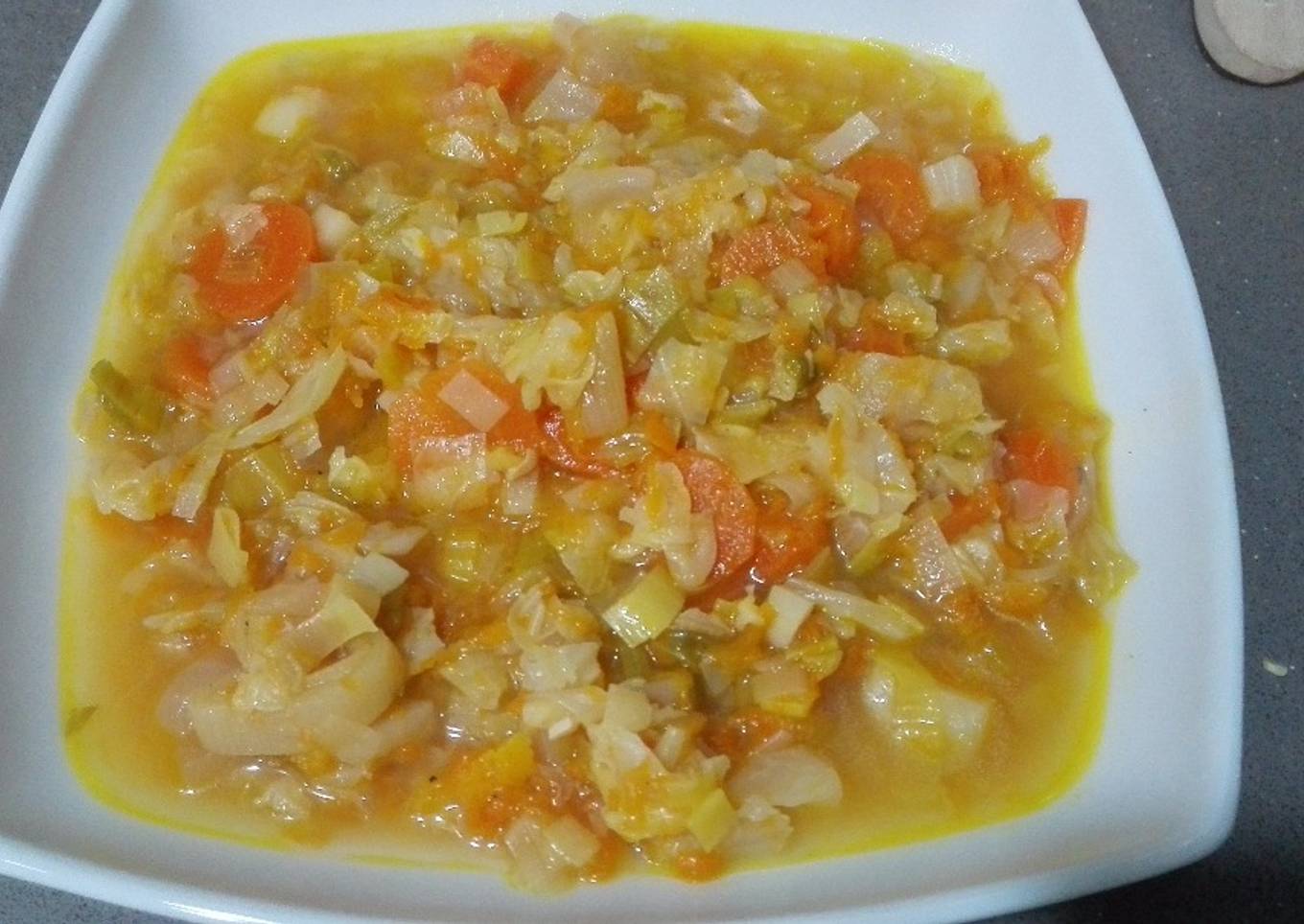 Sopa de verduras diferente