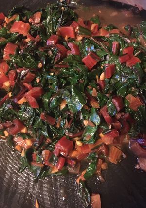 A picture of “Beefy” Beefless Swiss Chard Recipe.