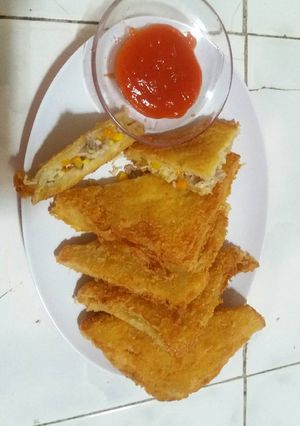 Foto resep Roti goreng isi ragout sayur dan ayam
