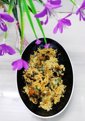 Hình của món Trứng Bắc Thảo chiên chà bông.