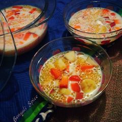 A picture of Sago/ Bengali Sabudana Dessert 🥣.