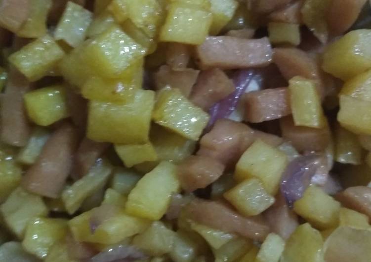 Bahan Masakan mudah : Tumis Kentang Sosis | Cara Masak Masakan mudah : Tumis Kentang Sosis Yang Enak Dan Lezat