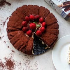 A picture of Tiramisu cake 😍.