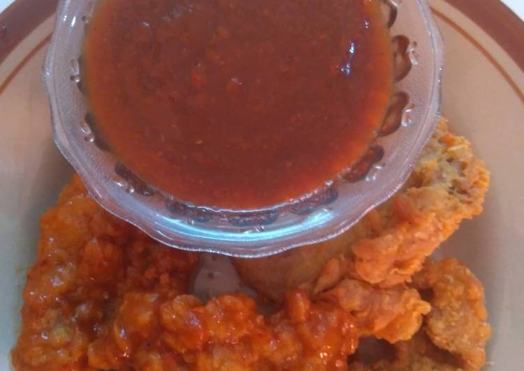 Chiken crispy saos pedas richeese