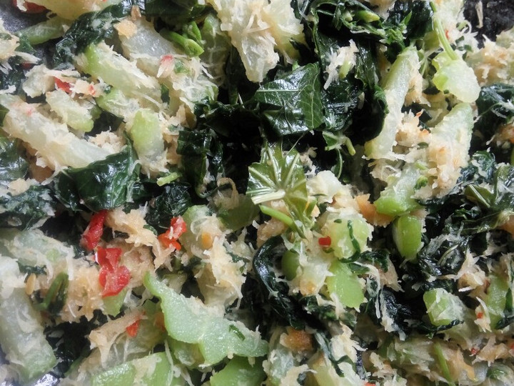 Bagaimana Membuat Urap sayur daun singkong labu siam Anti Gagal