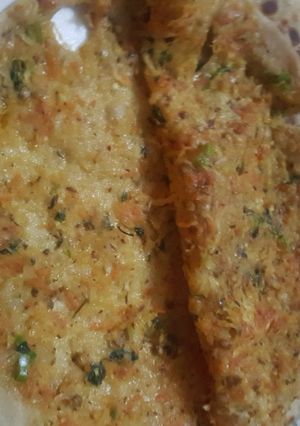 A picture of Double step vegetable paratha.🍥.