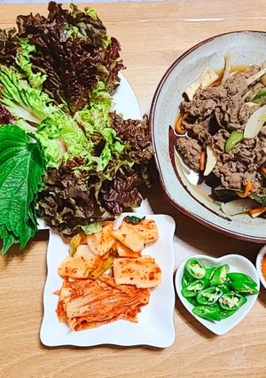 Hình của món Thịt bò xào rau củ, bulgogi.