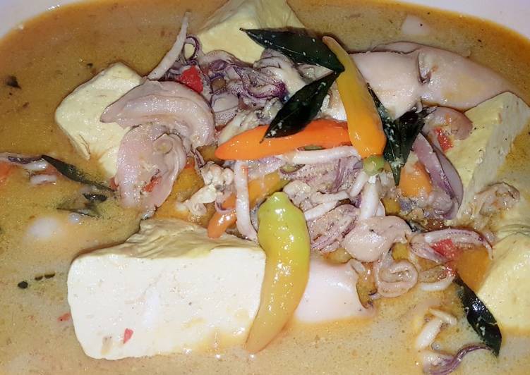 Cara Gampang Membuat Gule/gulai cumi tahu yang Sempurna