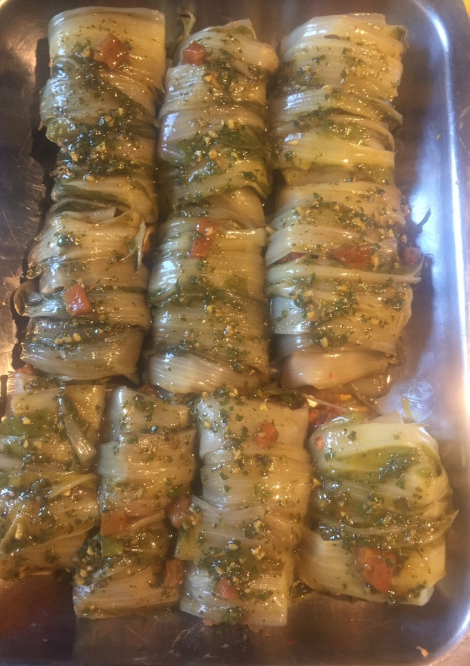 Una foto de Rollos de tallos o pencas de acelga