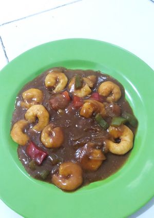 Foto resep Udang Saus Lada Hitam