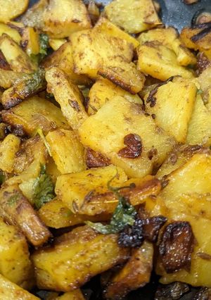 A picture of Jeera Aloo.