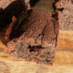 A picture of Miso-salted caramel brownies (gluten-free).