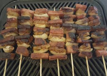 Easiest Way to Recipe Delicious Spam Pineapple Onion Kabobs