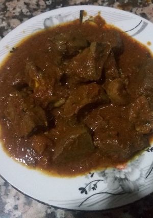صورة لوصفة كبدة خروف مشرملة