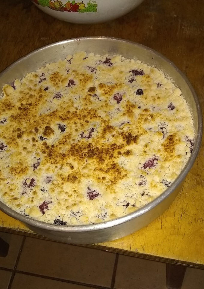 Una foto de Kuchen Alemán De Frambuesas: