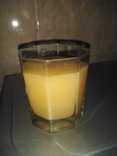A picture of Orange and Mango juice.