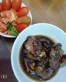 Lòng gà rim sa tế